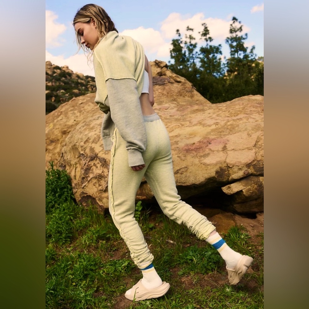 Free People Movement Start Up Pants Yellow/Gray
